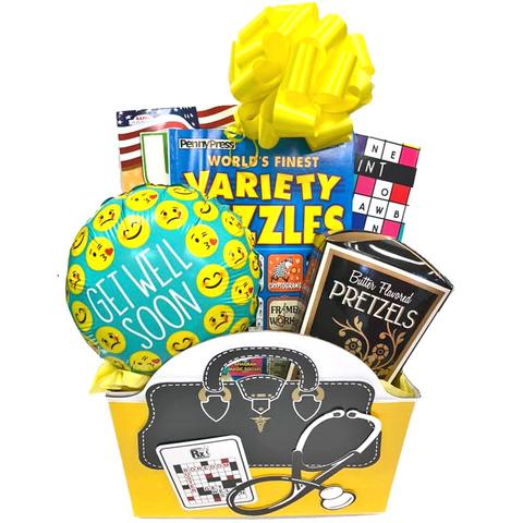 Gifts Fulfilled Boredom Buster Get Well Gift Basket for Men, Women, Teens with Crossword and Puzzle Books
