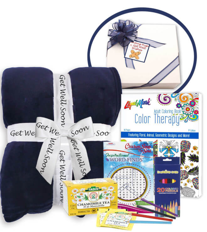 Boredom Buster Get Well Gift: Feel Better Soon Gift Basket for Adults