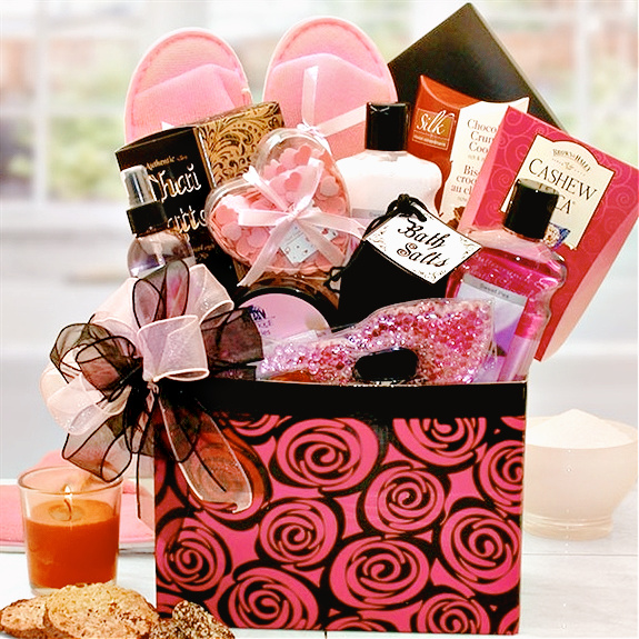 Women's Gift Baskets Spa Gift Basket for Her Sweet Blooms Spa Gift Basket  Mother's Day Gift Baskets deluxe spa products