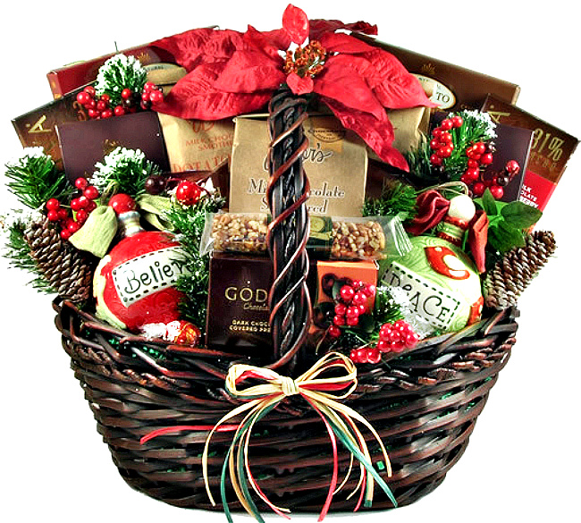 Save money with free shipping holiday gift baskets.