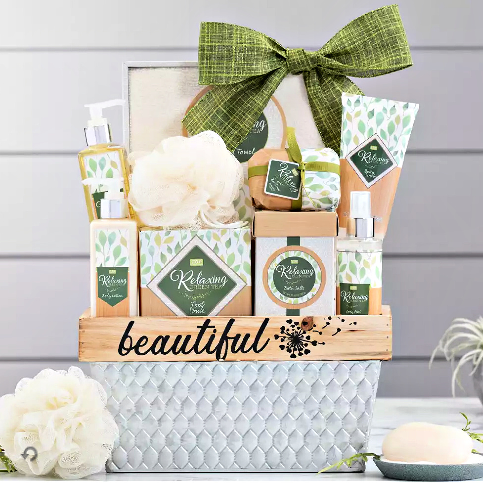 Women's Gift Baskets Spa Gift Basket for Her Sweet Blooms Spa Gift