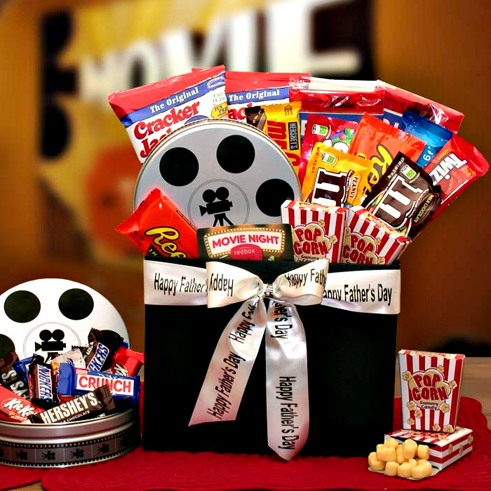 Fathers Day Movie Fest Gift Box w/ 10.00 Red Box Card Fathers Day Gift