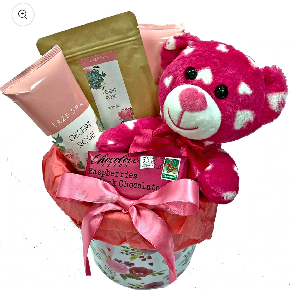 Hugs & Kisses Valentine's Day Spa Gifts & Chocolate, Valentines