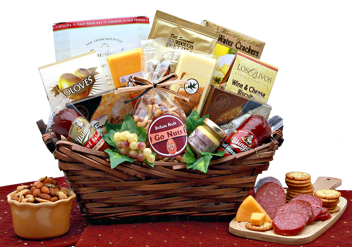 Savory Snacks and Gourmet Treats Gift Baskets