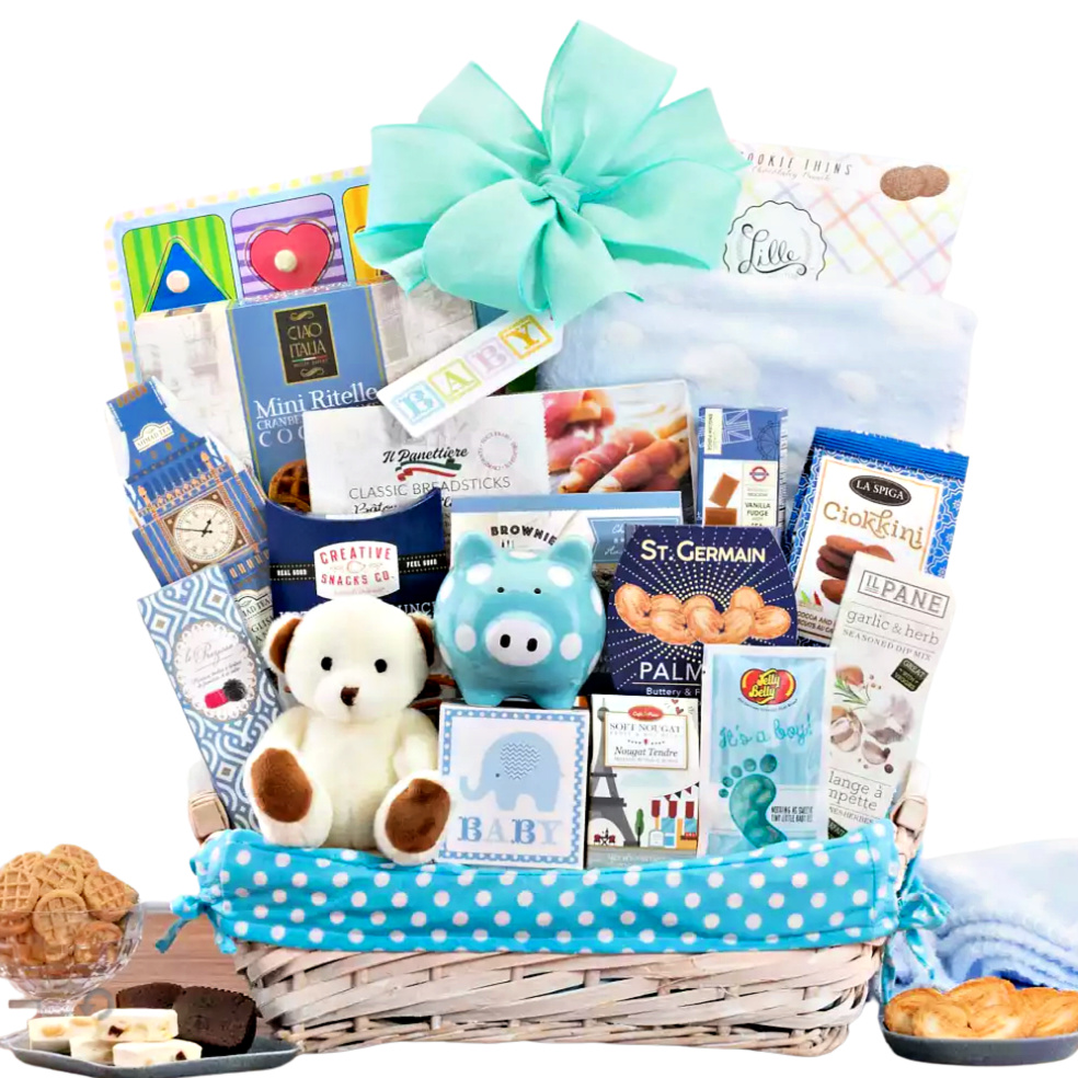 Deluxe New Mom & Baby Gift Box for Women After Birth, Baby Gift
