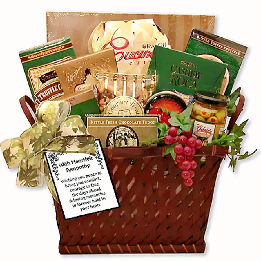 With Sincere Sympathy Gift Basket for Condolences and Bereavement