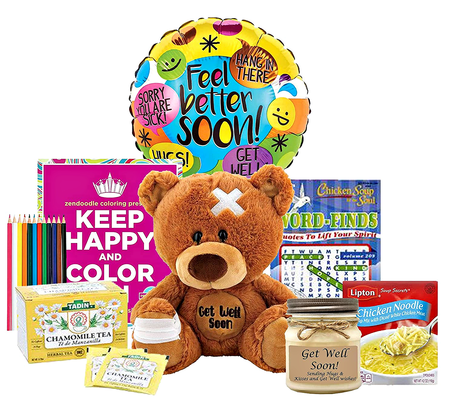 Funny Get Well Soon Gift Feel Better Soon Teddy Bear Think Of You Recovery  Care Package Card
