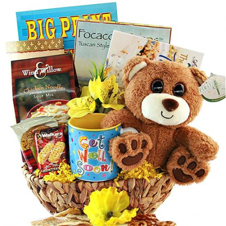 Bear Hug, Get Well Gourmet Gift Basket