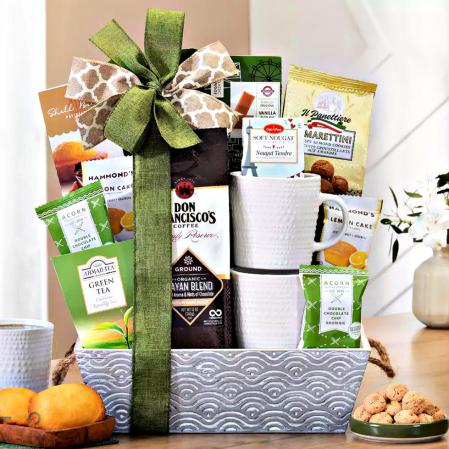 large and tea coffee gift basket