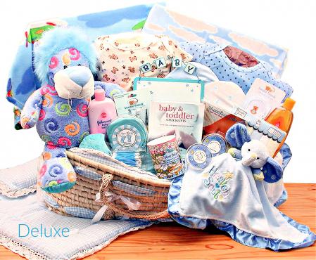 deluxe high end baby boy gift baskets