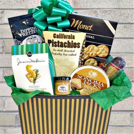 Father's Day Gift Basket with Savory Snacks for Men