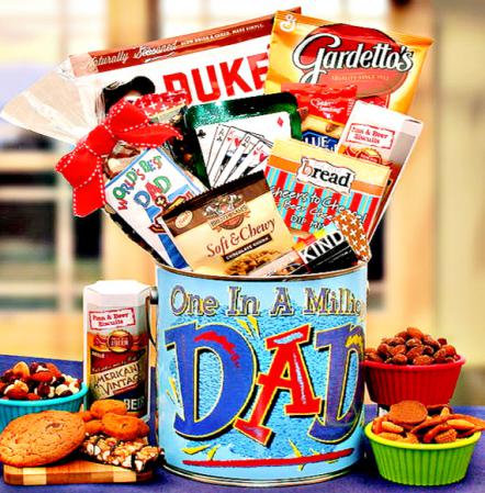 Premium Snacks & Nuts Gift Pail For Dad