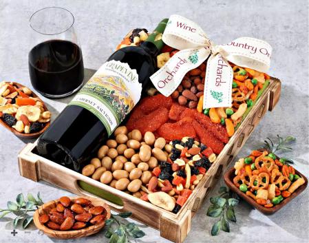 Wine and Mixed Nuts Gift Box