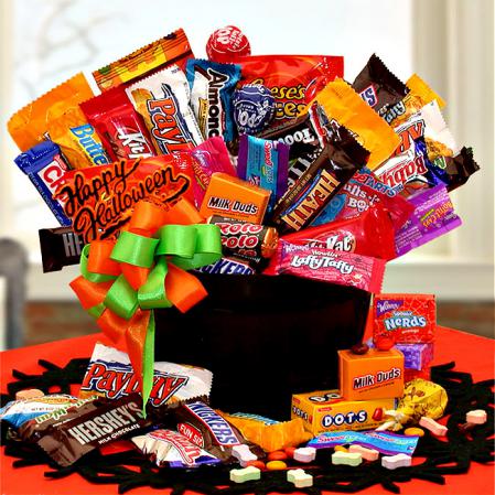 Halloween candy gift basket ready to ship