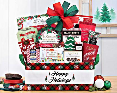 Happy Holiday Greetings Gift Basket