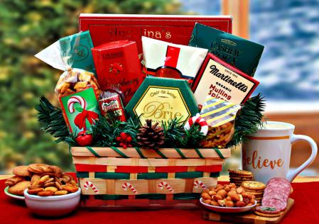 Thoughtfully curated holiday gift basket