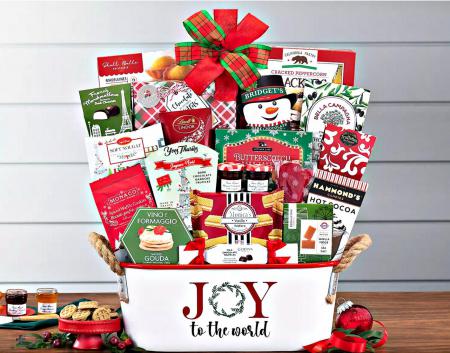 Joy to the world holiday gift baskets