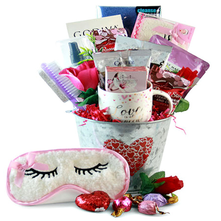 love at first site valentine gift pail