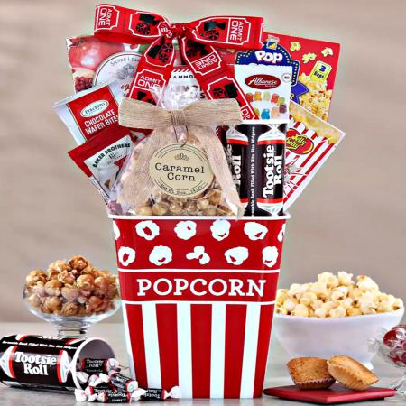 Nostalgic Popcorn and Candy Gift Tub