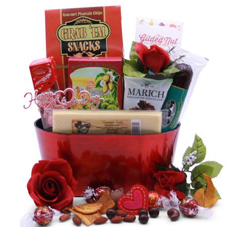 snacks valentine gift basket