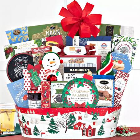 large office party holiday gift basket