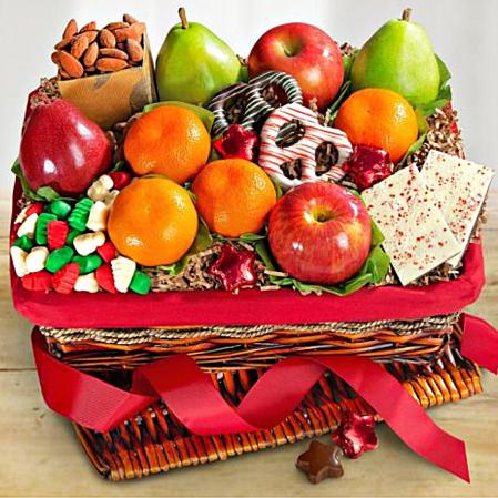 Holiday delights fruit basket