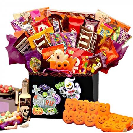 Halloween gift basket of goodies