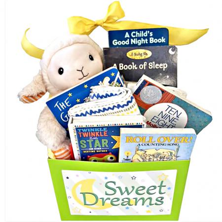 Sweet dreams new born baby gift basket