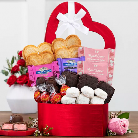 Valentine gift basket romance