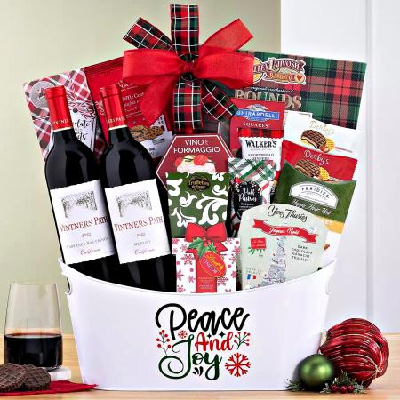 holiday wine basket