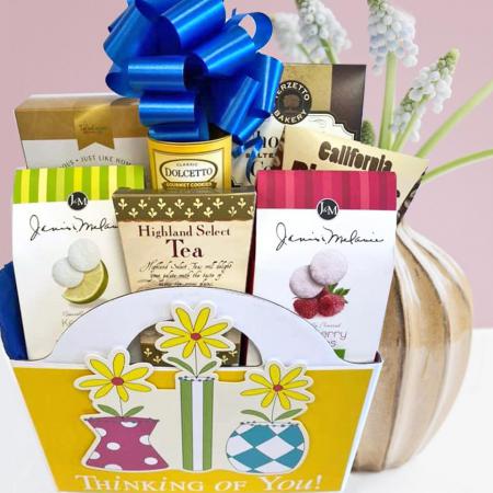 Sympathy Gift Basket for Women with Tea and Cookies