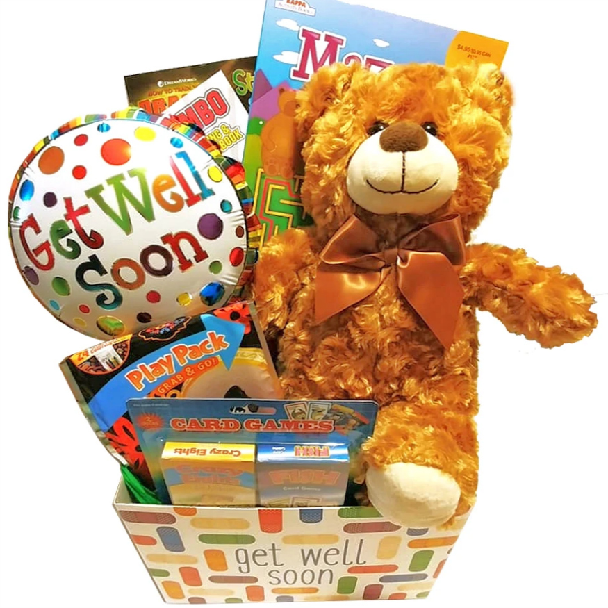 Get Well Gift Basket for Boys and Girls with Fun Things to Do for